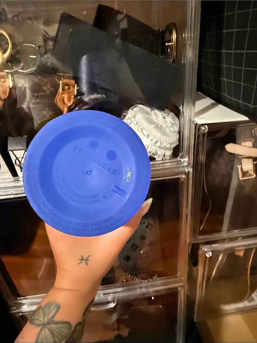 Starbucks Royal Blue Reusable Cold Cup with Custom Mama Decal Mama Decal - Picture 3 of 3